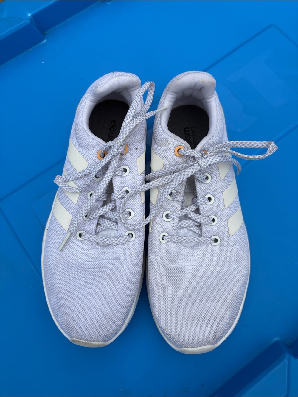 adidas Men's Lavender Mesh Sneakers with Cream Stripes